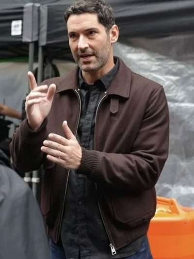 Tom Ellis CIA 2026 Brown Wool Jacket