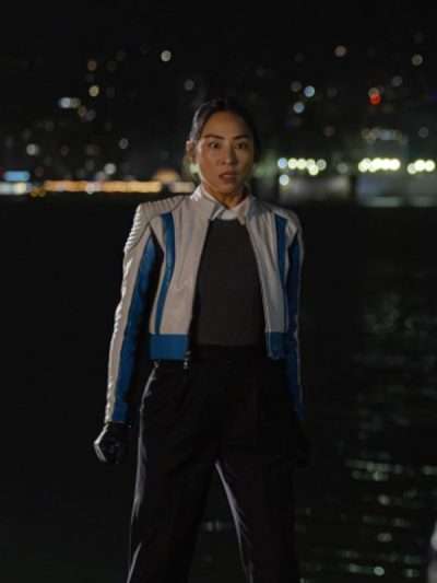 Tron Ares 2025 Greta Lee Leather Jacket