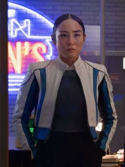 Greta Lee Tron Ares Leather Jacket