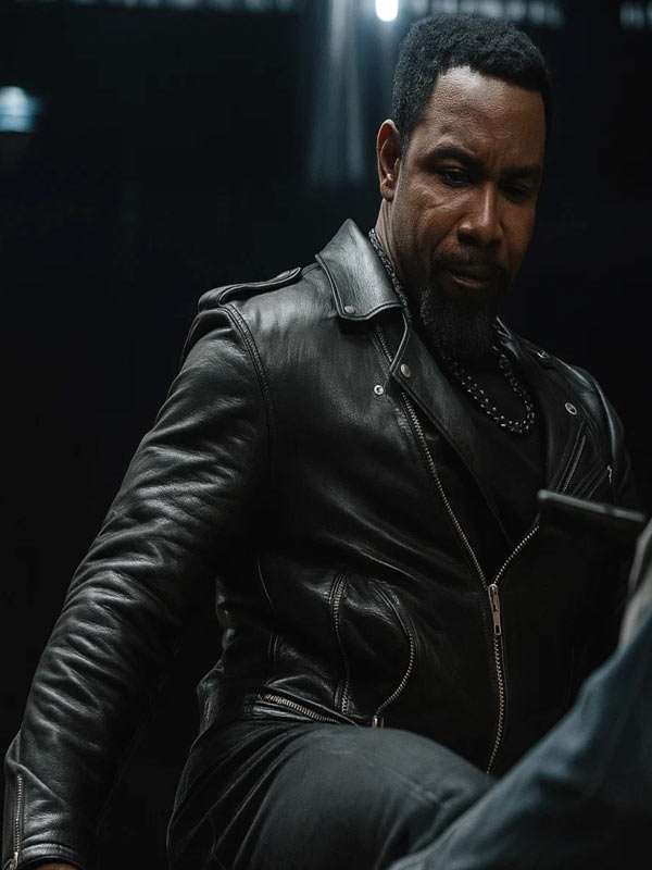 Trouble Man 2025 Michael Jai Leather Jacket