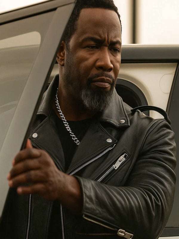 Trouble Man 2025 Michael Jai White Black Leather Jacket