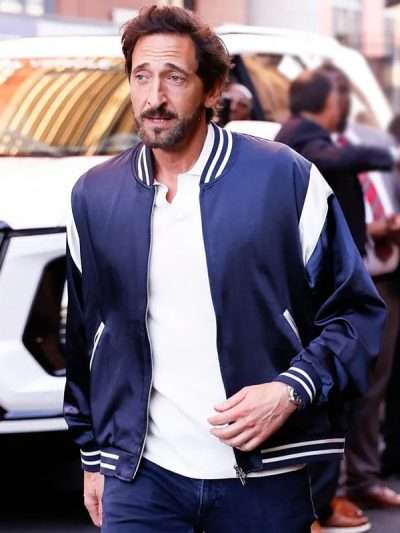 Adrien Brody Blue Varsity Jacket