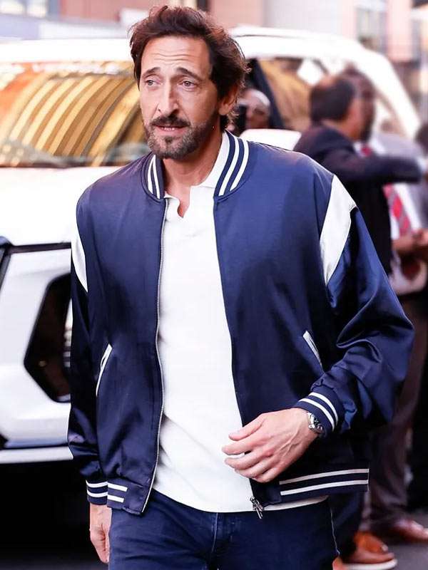 Adrien Brody Blue Varsity Jacket