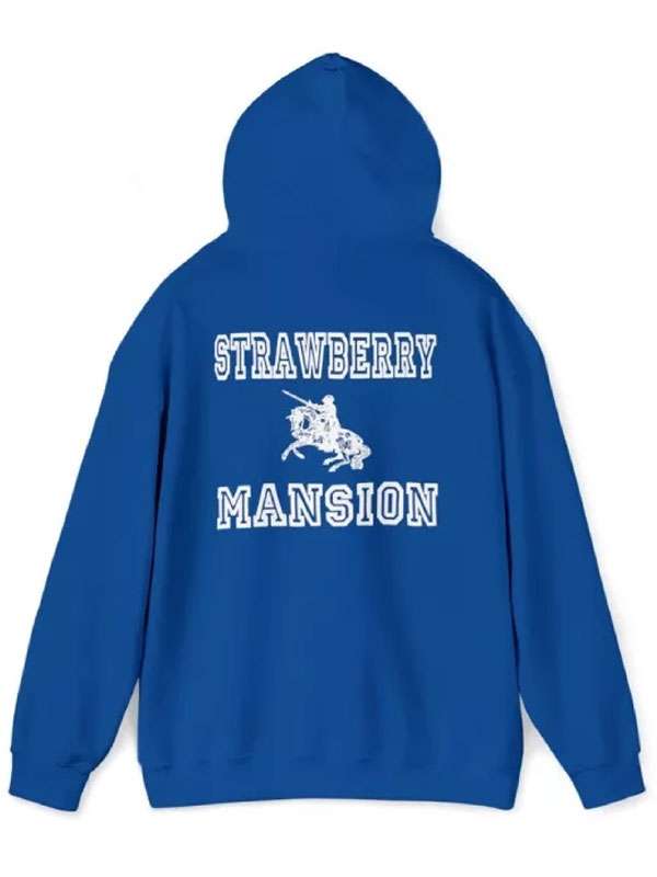 Strawberry Mansion Blue Pullover Hoodie