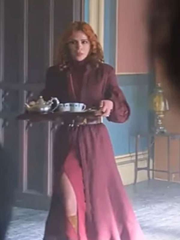 Wednesday 2025 Isadora Capri Burgundy Trench Coat