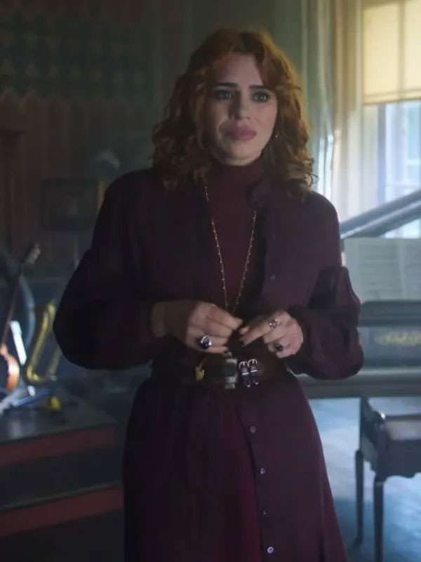 Wednesday 2025 Isadora Capri Burgundy Coat