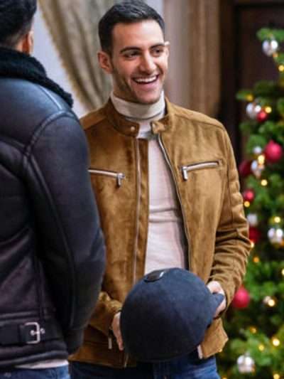 Garrett Marcantel 12 Dates of Christmas Brown Leather Jacket