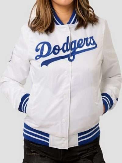 LA Dodgers 1980 Retro White Varsity Jacket