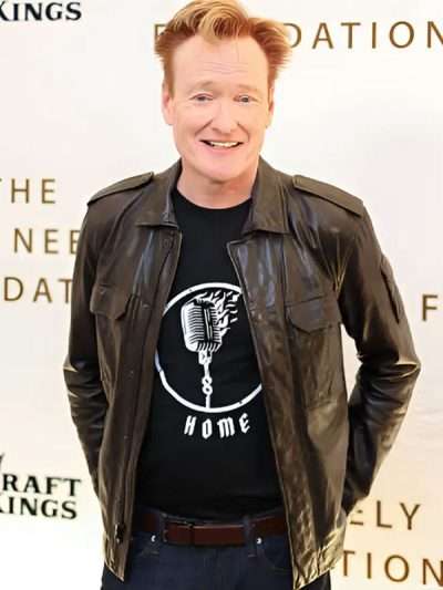 Conan O’Brien Brown Leather Jacket