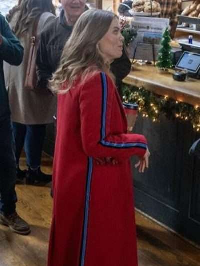 Holland Roden A Bills Love Story Red Stripe Coat