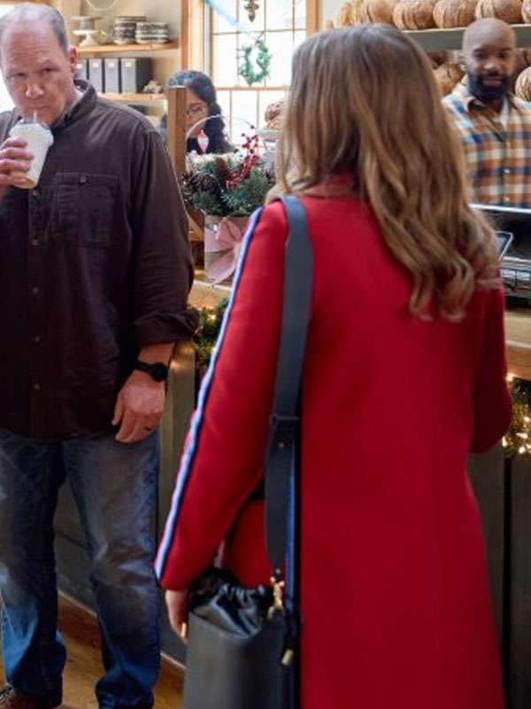 A Bills Love Story 2025 Holland Roden Red Trench Coat