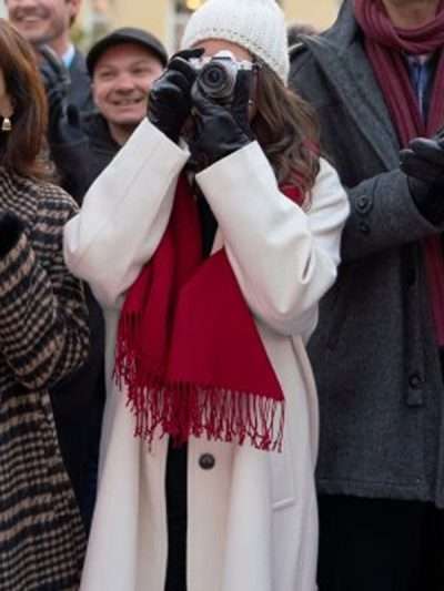 A Keller Christmas Vacation 2025 Eden Sher White Coat
