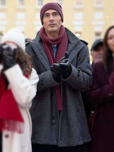 Brandon Routh A Keller Christmas Vacation Wool Coat