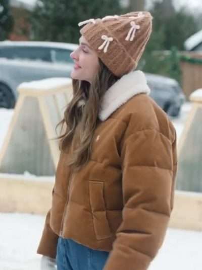 A Merry Little Ex-Mas 2025 Sienna Holden Brown Shearling Jacket