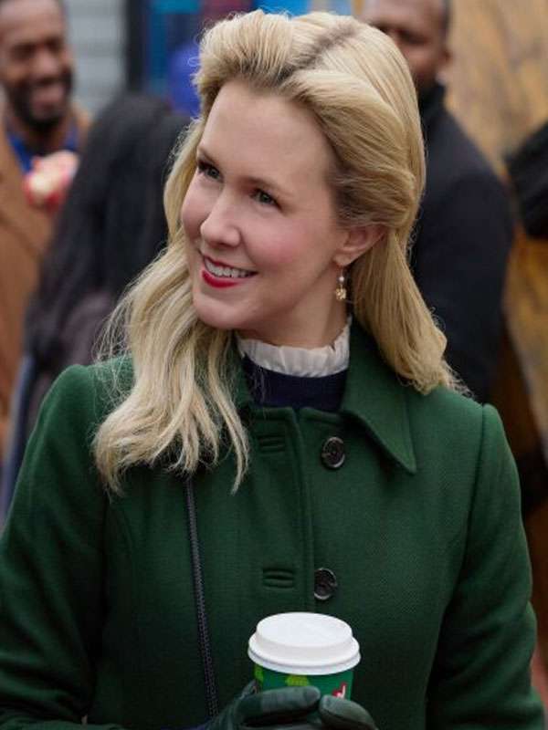 A Newport Christmas 2025 Ginna Claire Mason Green Wool Coat