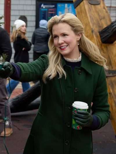 Ginna Claire Mason A Newport Christmas Green Trench Coat