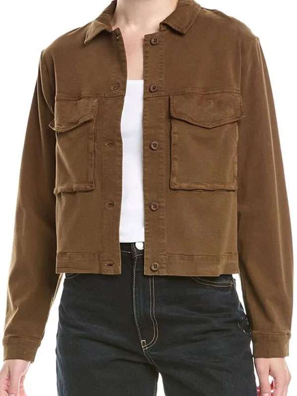 Abby Elliott All Her Fault Brown Jacket