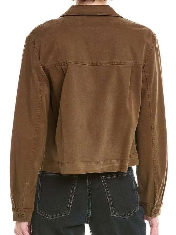 Abby Elliott All Her Fault Brown Cotton Jacket