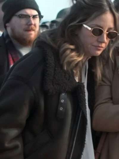 Abby Elliott All Her Fault Shearling Leather Jacket