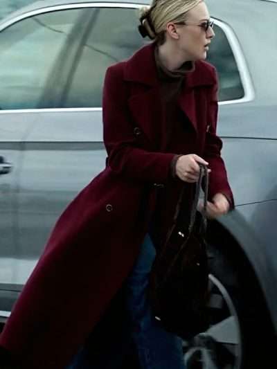 Jenny Kaminski All Her Fault Maroon Wool Coat