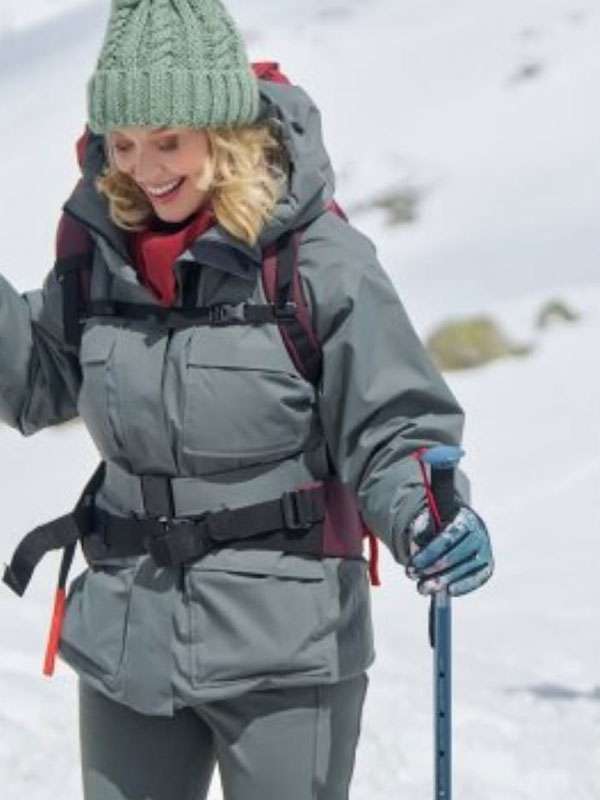 An Alpine Holiday 2025 Laci J Mailey Grey Hooded Jacket