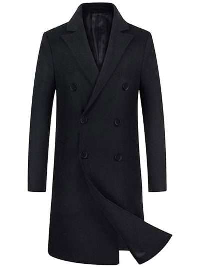 Black Long Trench Coat For Men