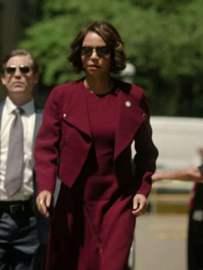 Boston Blue 2025 Mae Silver Maroon Wool Jacket