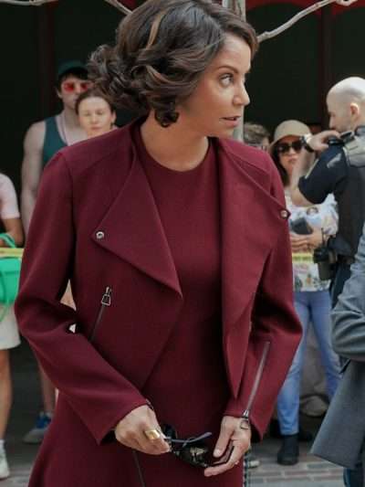 Mae Silver Boston Blue Maroon Jacket
