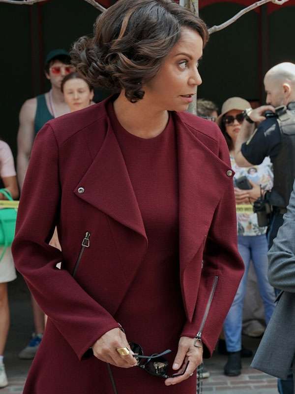 Mae Silver Boston Blue Maroon Jacket