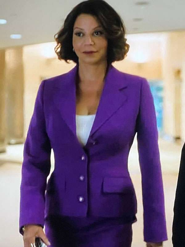 Mae Silver Boston Blue Purple Blazer