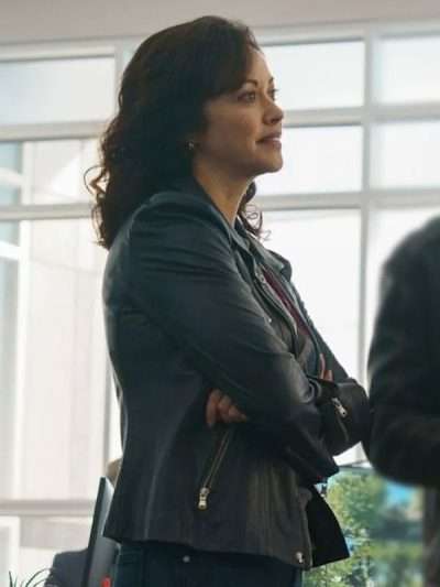 Boston Blue 2025 Maria Baez Black Leather Jacket