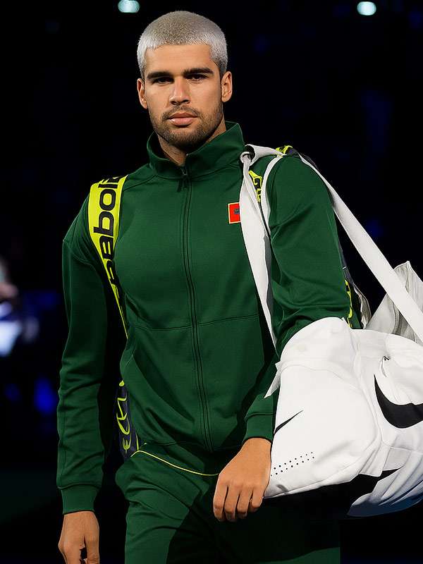 Carlos Alcaraz Green Bomber Jacket