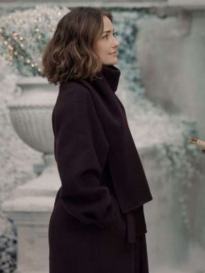 Champagne Problems 2025 Maroon Wool Coat