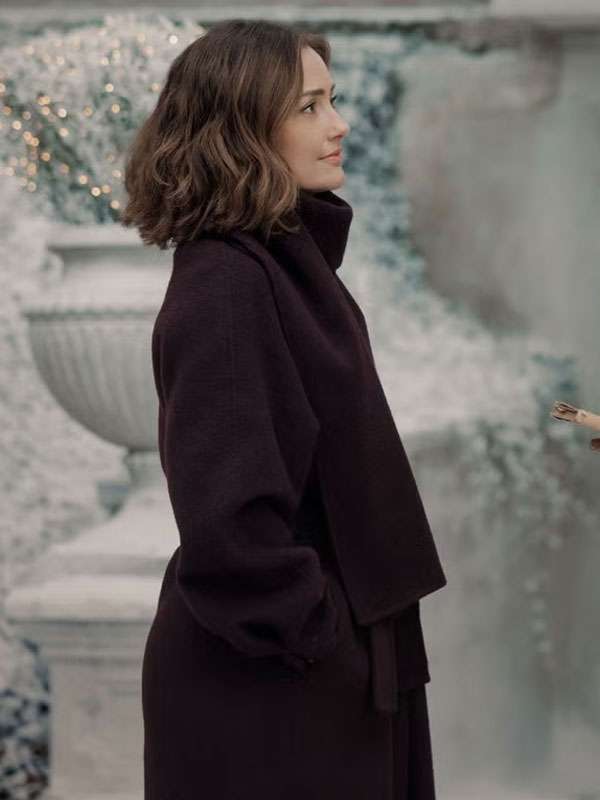 Champagne Problems 2025 Maroon Wool Coat
