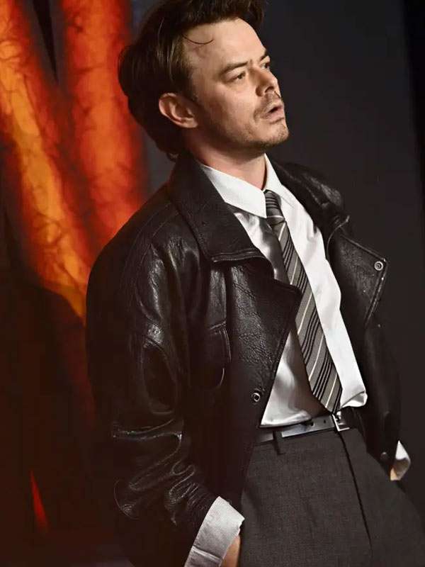 Stranger Things S05 UK Special Screening Charlie Heaton Jacket