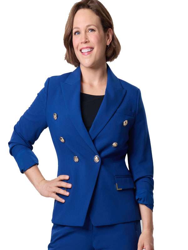 Erin Krakow Christmas Above the Clouds Blue Blazer