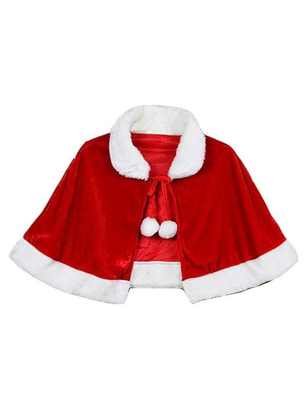 Christmas Red Velvet Santa Cape