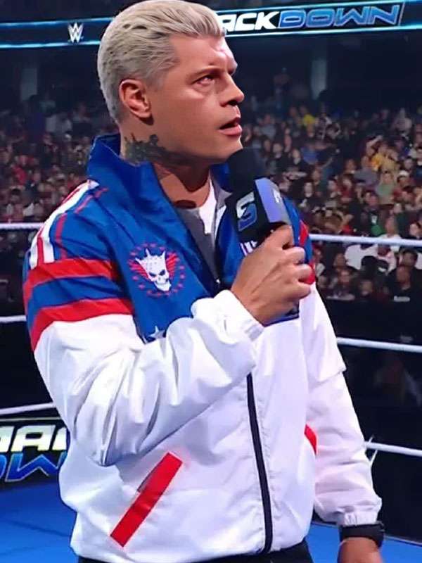 Cody Rhodes Stars and Stripes White Jacket