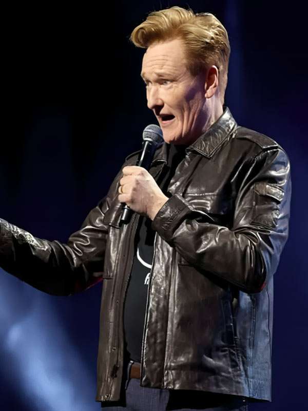 29th Annual Comics Come Conan O’Brien Brown Leather Jacket