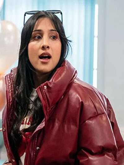 Daddy Issues S02 Taj Atwal Burgundy Jacket