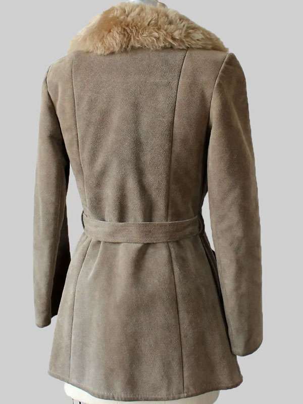 Daddy Issues Aimee Lou Wood Shearling Brown Leather Coat