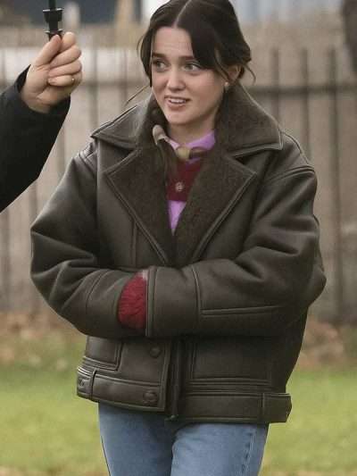 Daddy Issues S02 Aimee Lou Wood Shearling Leather Jacket