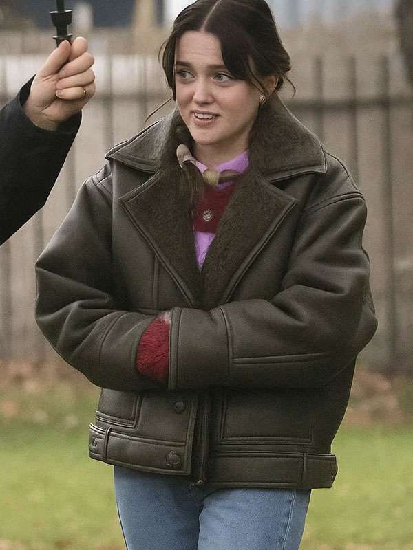 Daddy Issues S02 Aimee Lou Wood Shearling Leather Jacket