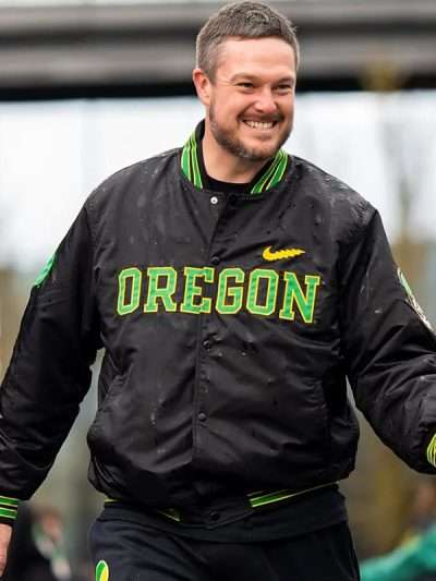 Dan Lanning Black Varsity Oregon Ducks Jacket
