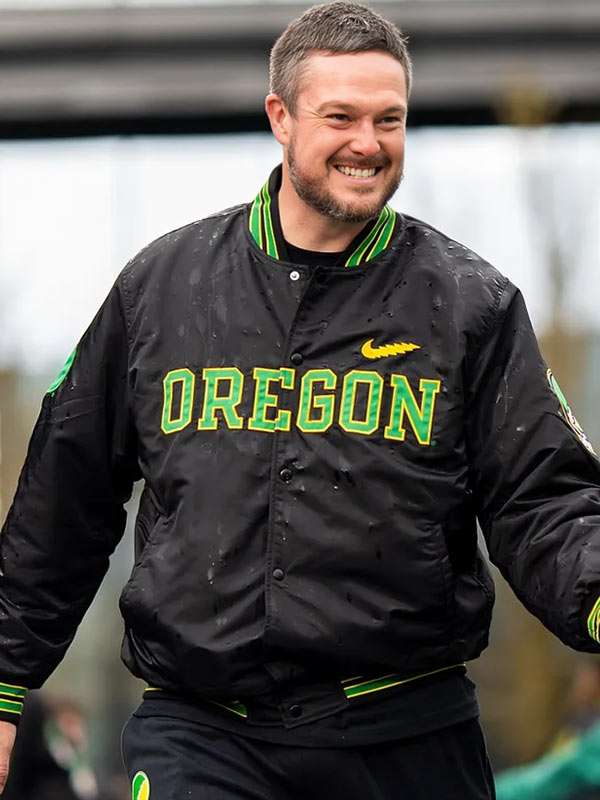 Dan Lanning Black Varsity Oregon Ducks Jacket