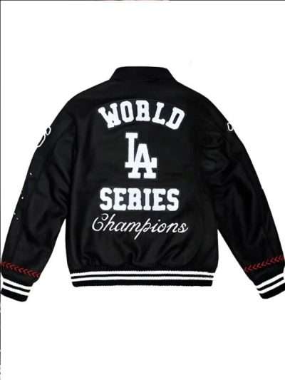 Dodgers World Series Champions 2025 Black Varsity Jacket