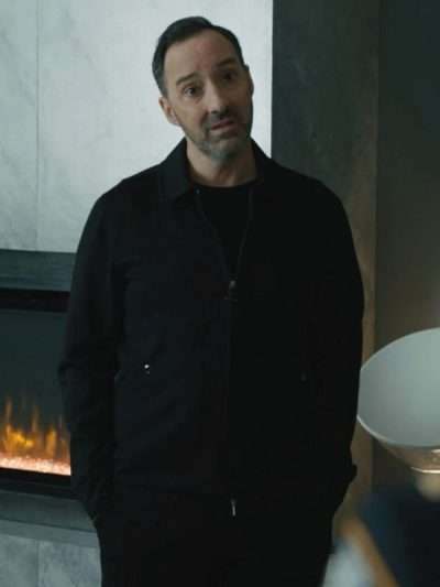 Elsbeth 2025 Tony Hale Black Bomber Jacket