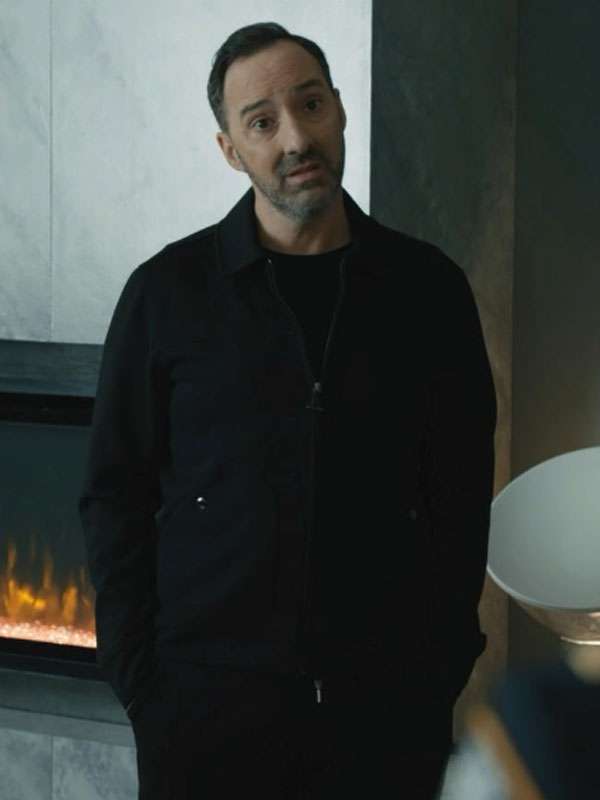 Elsbeth 2025 Tony Hale Black Bomber Jacket