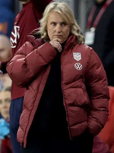 USA Team Match 2025 Emma Hayes Maroon Jacket