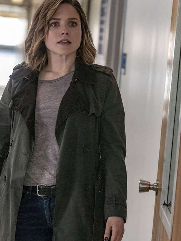 Erin Lindsay Chicago PD S03 Grey Cotton Coat